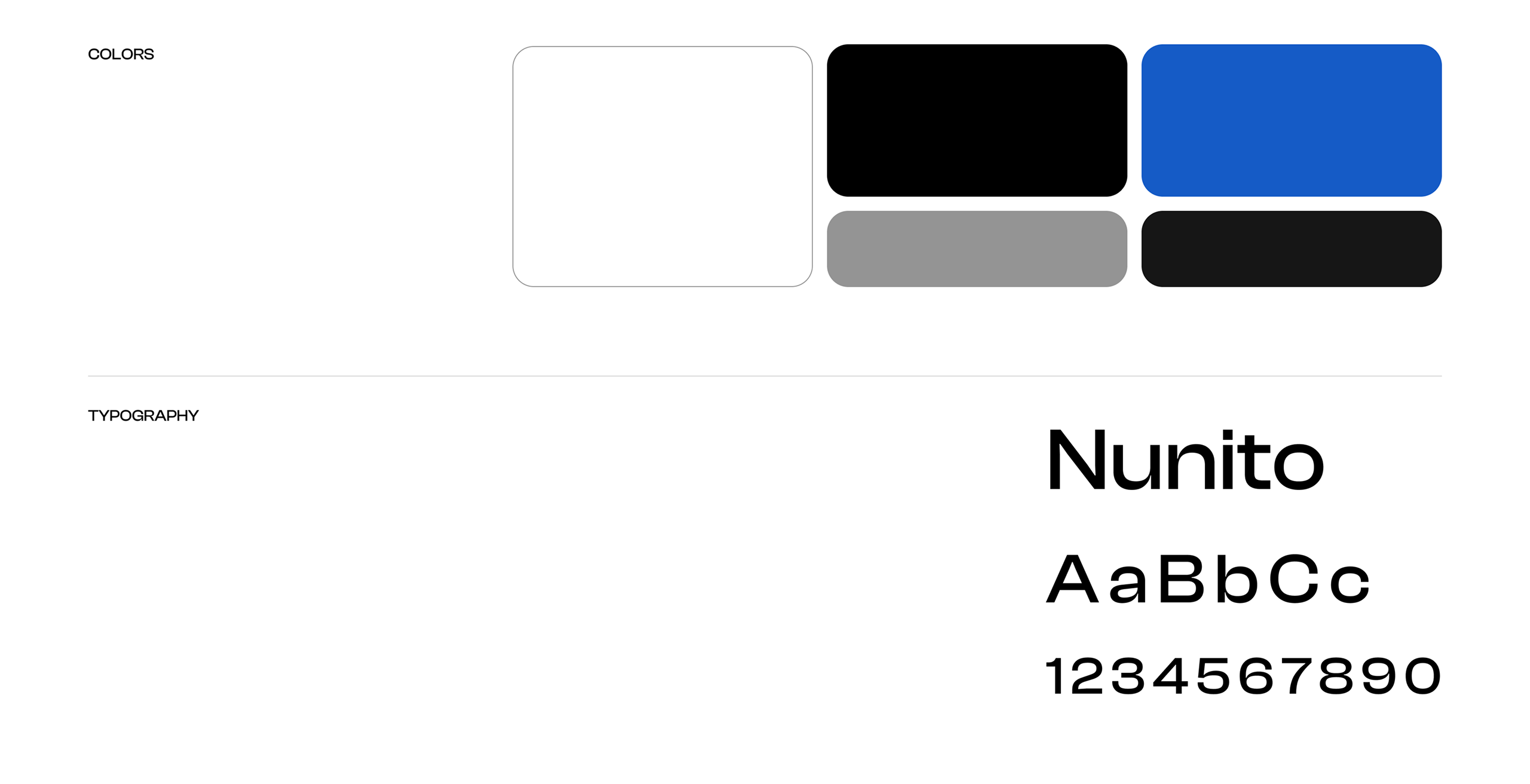 QR Pay style guide — Nunito typography and colour palette
